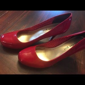 Red Patent Pumps